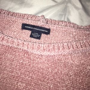 American Eagle Pink Lantern Sleeve Sweater